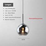 Nordic Glass Pendant Light glass Hanging Lamp Dining Room Chandelier Living Room Bedroom Cafe Study LED Lamps Room Decor Lustre