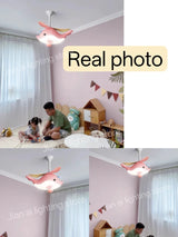 Children's Room Ceiling Led Light Creative Cartoon Airplane Chandelier Personality Boys and Girls Bedroom Lamp Fan Light Fixture