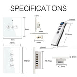 Tuya WiFi RF Smart Light Dimmer Switch 2/3Way Multi-Control Smart Life APP Remote Control Work with Alexa Google Voice Control