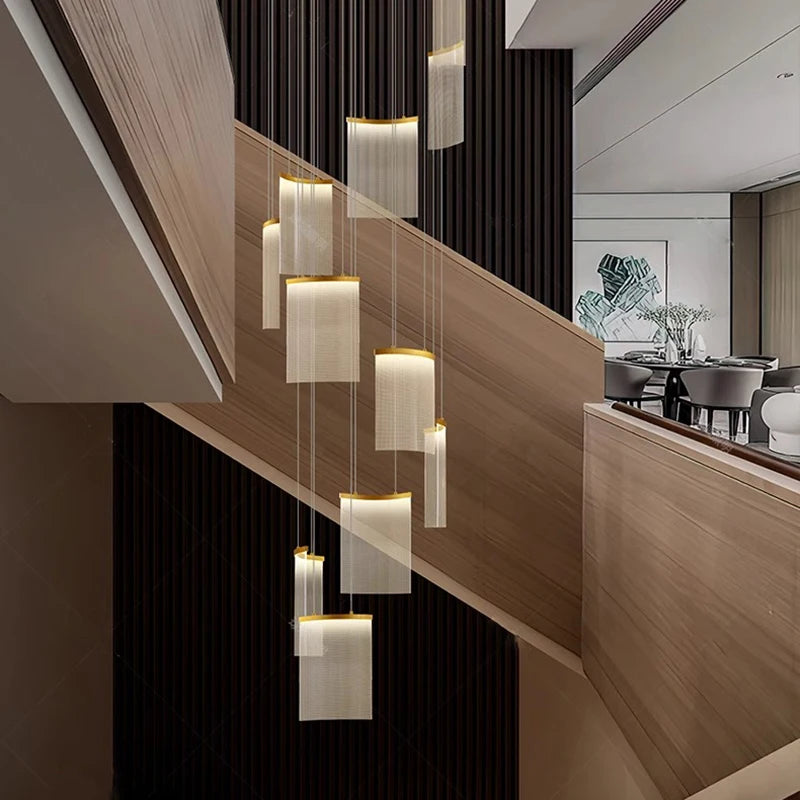 Modern Home Decor Led Chandeliers Pendant Lights Ceiling Lamps For Staircase for Living Room Loft Hanging Light Indoor Lighting