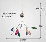 LED Agate Chandelier Modern Firefly Chandelier Living Room Bedroom Flower  Bedroom Kitchen Indoor Tree Branch Pendant Light