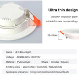 10Pcs LED Downlights 7W 9W Spot Lights 5W 12W 3W AC220V 110V COB Chip Recessed Ceiling Lamps For Home Illumination