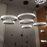 Modern New Simple Duplex LED Chandelier Bedroom Living Dining Room Decoration Art Ring Pendant Lamp Luster Fixture Indoor Lighti