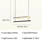Nordic Minimalist LED Linear Pendant Light - Modern Industrial Hanging Chandelier for Dining Room, Kitchen Island, Bar & Office