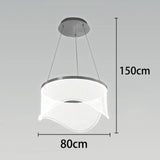 Medieval Bauhaus Luxury Fiberglass Paper Scarf Shape Wedge LED Pendant Light Lustre Lamps for Living Room Decoration Chandeliers