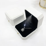 PU Leather LED Light Jewelry Box - Luxury Empty Case for Ring, Necklace & Earrings
