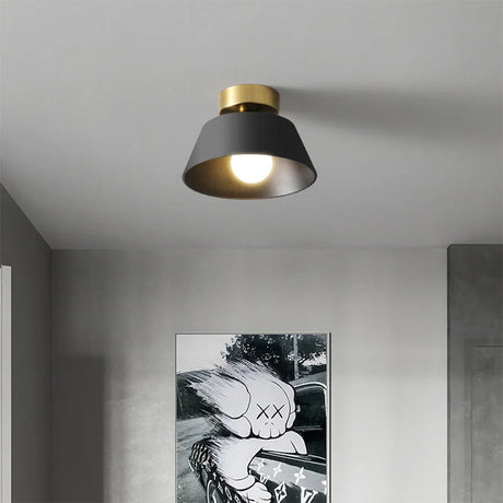 Nordic LED Ceiling Light Minimalist Black White E27 Iron Indoor Decorative Lamp For Bedroom Living Room Study Restaurant Fixture