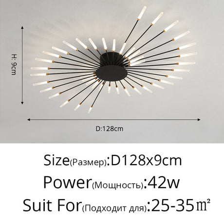 2023 Modern Led Ceiling Chandelier Lamp for Living Dining Room Nordic Creative Bedroom Hall Hanging Ceiling Light Fireworks Lamp