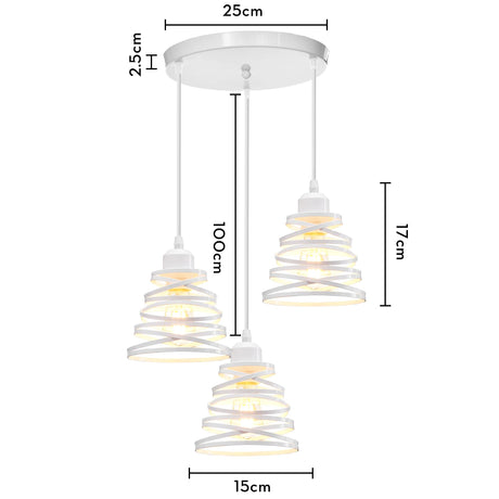 Vintage Pendant Lamp Iron Frame Ceiling Lighting Paint Restaurant Teahouse Chandelier Indoor Wrought Metal Modern Pendant Lights