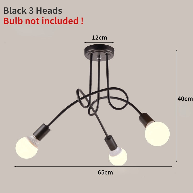 Simple Retro Chandeliers Creative Industrial Style Ceiling Cheap Flush Light Fixtures for Dining Kitchen Lobby Bed Living Room