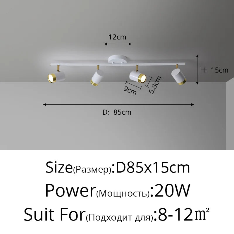 Corridor Led Chandelier With Spotlights Nordic Strip Ceiling Lamp For Living Room Bedroom Balcony Home Decors Lighting Fixtures