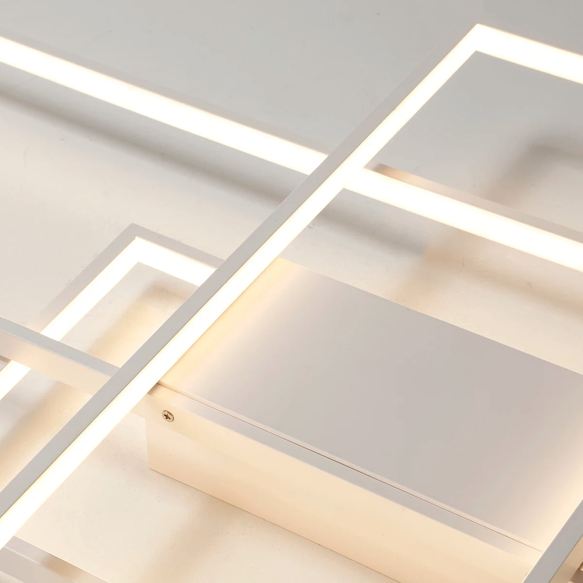 Smart Home Alexa Rectangle Aluminum Modern Led Ceiling Lights For Living Room Bedroom 85-265V White/Black Ceiling Lamp Fixtures