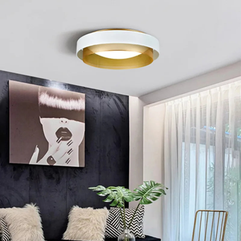 Nordic Round Ceiling Light Lamp Bedroom Living Room Lamp adario Soffitto Modern Lucer&#39;s Led Habit action Techno  Para Sala