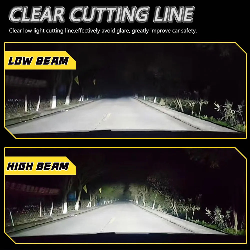 Super Bright H7 LED Headlight Bulbs - CANBUS Ready 1500W Wireless Turbo Fan