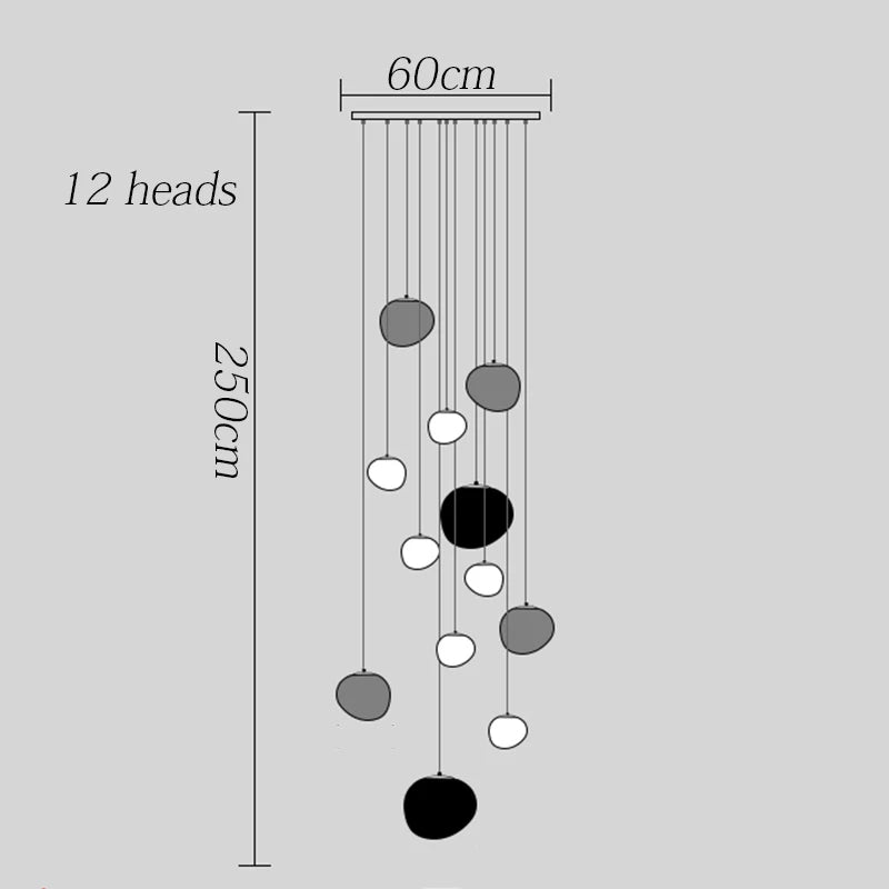 Modern Stair chandelier Pendant lights indoor lighting Ceiling lamp hanging light led Chandeliers for living room indoor lightin