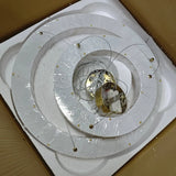 Imitation Marble Circular Resin Pendant Light - Modern Hanging Ceiling Lamp Fixture for Living Room, Bedroom & Home Decor