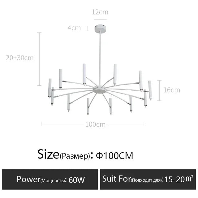 Minimalist G9 LED Ceiling Chandelier Light Fixture (110V-220V) - Modern Interior Decor Pendant Lamp for Living Room, Dining Room & Home