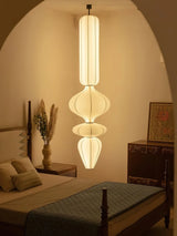 Nordic Silk Pendant Lamp For Staircase Living Room Loft Italian Designer White Silk Pendant Lights Led Hanging Chandelier