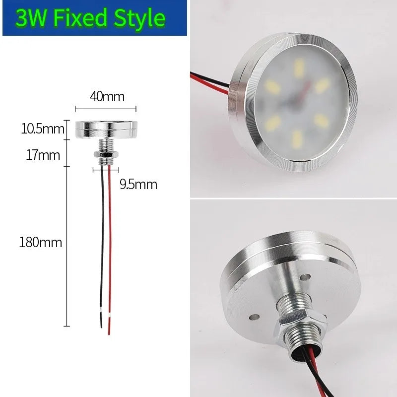 Ultra-Thin Diffuse LED Mini Spotlight (1W / 2W / 3W, DC 5V/12V/24V) - Super Bright Constant Voltage Light for Equipment & Instruments