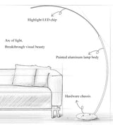 Modern Nordic LED Floor Lamp | Minimalist Fishing Light for Study & Living Room