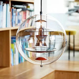 Modern Acrylic Pendant Light, White Gold Silver Circular Danish Design Pendant Light Nordic Luxury Bedroom Decoration Lamp