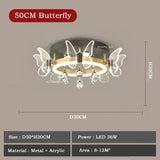 Cartoon Children's Room Light Crystal Ceiling Light New Butterfly Chandelier Girl's Room Balloon Light LED Bedroom Light