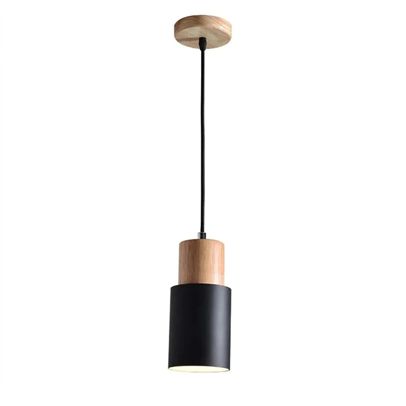 Nordic Pendant Light Wooden Macaron LED Iron Hanging Lamps For Living Room Bedroom Bedsides Restaurant Cafe's Home Decor's Lighting