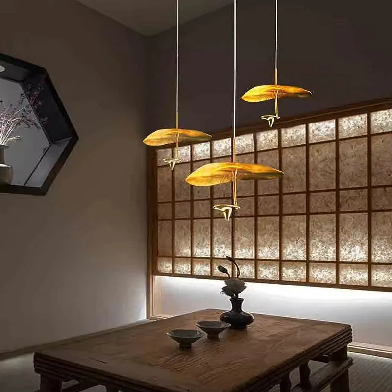 Modern Creative Copper LED Chandelier for Living Room Restaurant Kitchen Bedroom Designerhanging Lamp Art Decor Lighting Fixture