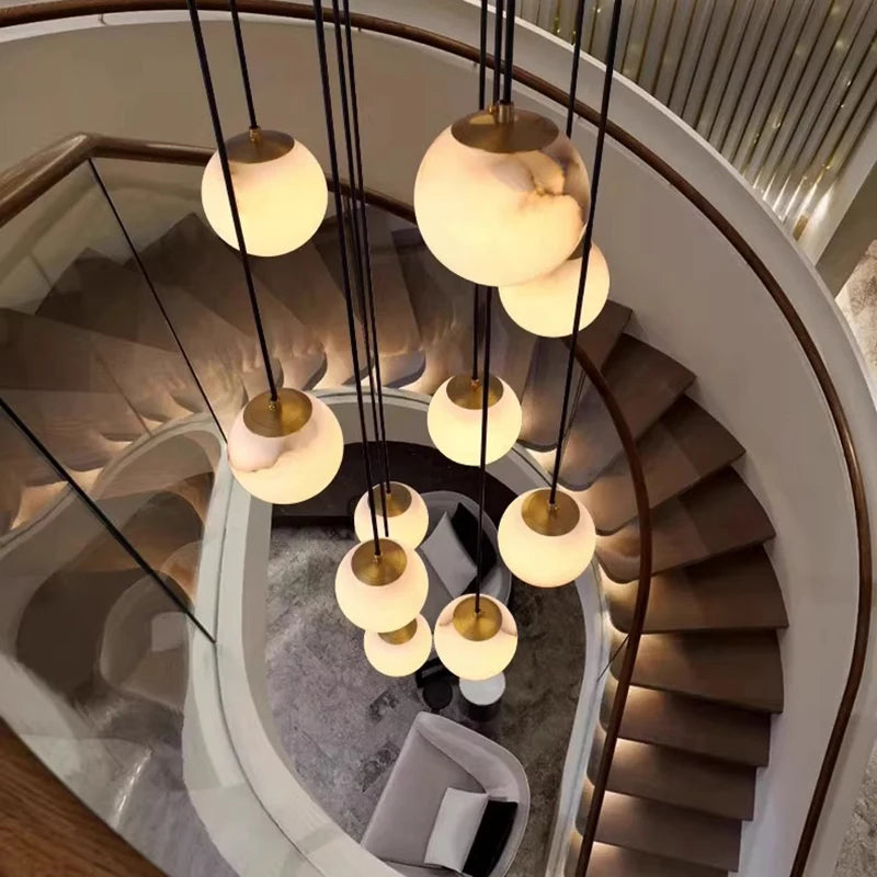 Modern Stair chandelier Pendant lights indoor lighting Ceiling lamp hanging light led Chandeliers for living room indoor lightin