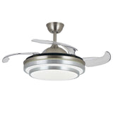 Modern Ceiling Fan with LED Light Kit and Remote Control Retractable Fan Blade for Indoor Bedroom Home Application Summer