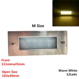 IP65 Underground light 12 LED 15 LED Stair Light Step Light Recessed buried lamp indoor outdoor Staircase Step lights 85-265V