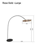 Modern Ring Design Floor Lamp Dimmable for Living Room Coffee Tables Bedroom Sofa Office Standing Home Decor Lighting Fixture
