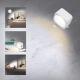 Modern Indoor Wall Lamp Magnetic 360 Projector Rechargeable Sconce Home Lighting Bedroom Living Room Aisle Decor LED Wall Light