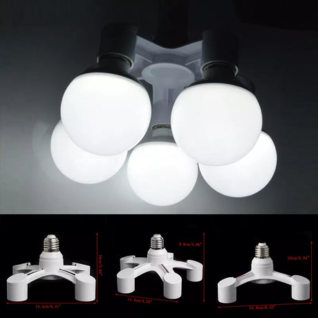 3/4/5 In 1 E27 Bulb Adapter Splitter Pendant Lamp Holder Screw Lighting Fixture
