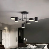 LED Chandelier Modern Semi Black White Gold Luster Ceiling Light For Dining Living Rooms Bedroom Indoor Decors Lamps