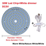 DC5V Dimmable LED chip 5W 6W 10W Surface Light Source SMD 5730 LED Light Beads DIY Tricolor Adjustable LED Bulb White Warm White