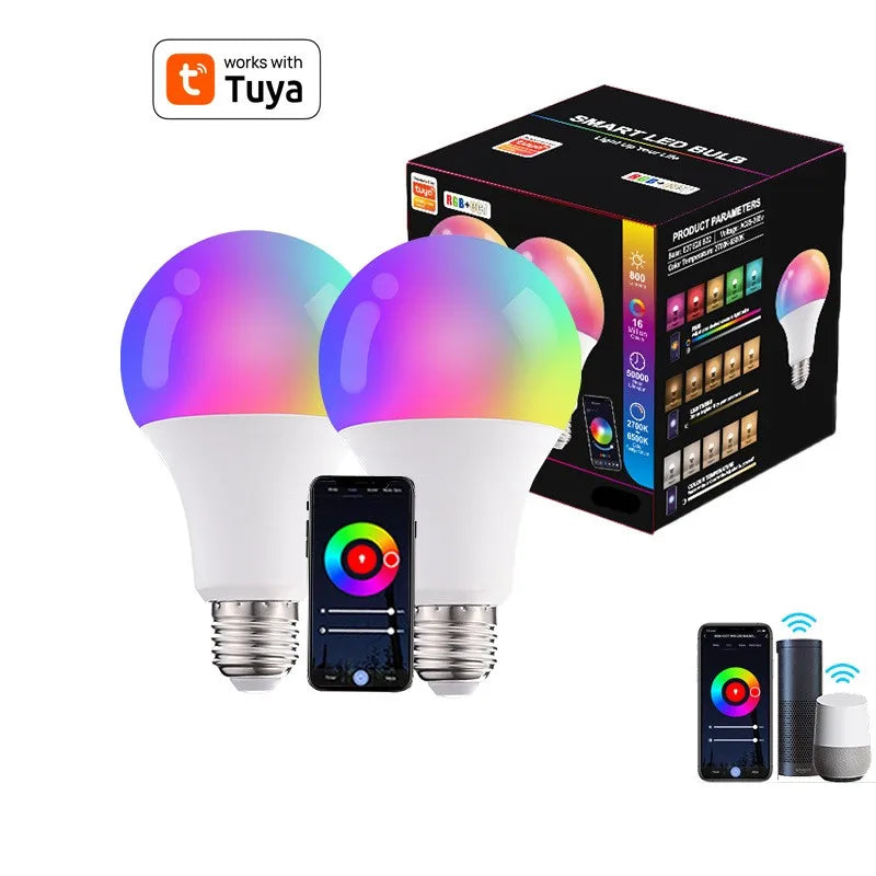 Smart Graffiti Light LED Bulb Alex 10W 15W RGB+WWSpotlights Google Home Voice Control Mobile App Control WiFi Smart Light Bulb