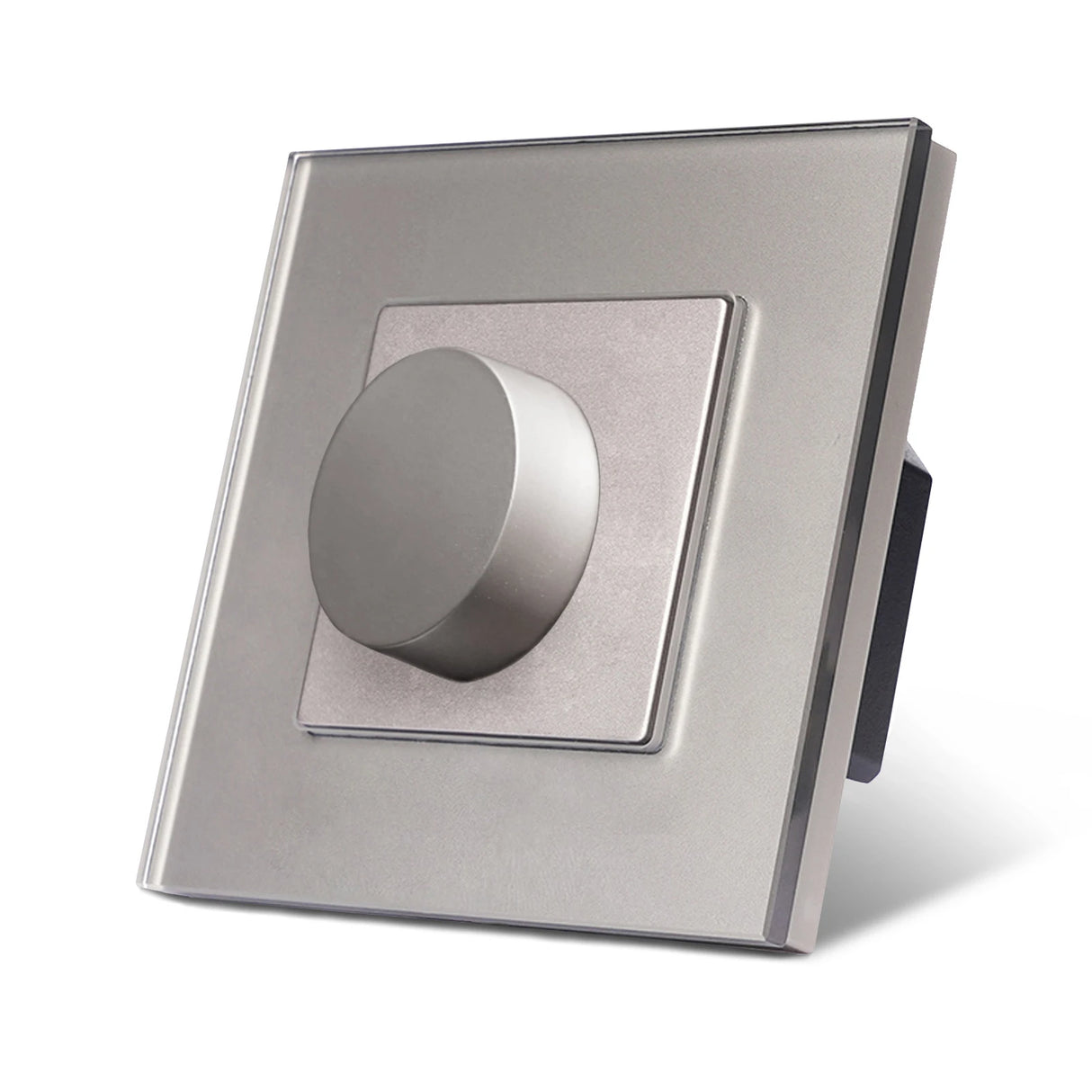 Dimmer Light Switch Rotary Knob Glass Frame Panel Mechanical LED Dimmable Switch Wall Mounted Switches EU Russia Switches