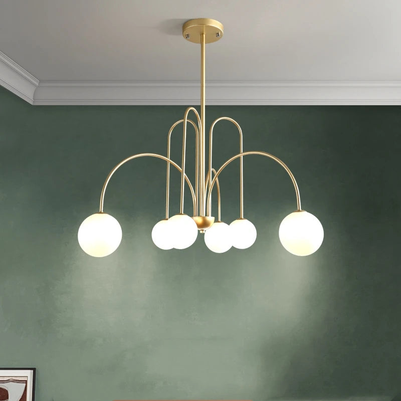 Comet LED Chandelier Nordic minimalist glass globe lamps living room creative personality study cafe art dining room lighting