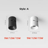 Folding Surface Mount LED Spotlight - No-Drill Anti-Glare Ceiling Downlight