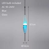 Wonder Glass Night Flow Bespoke Glass pendant light teardrop-shaped Blue pendant light art deco Italian Replica designer Lamp