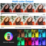 U800+ U600+ LED Video Light Photo Studio Lamp Bi-Color RGB Dimmable with Tripod Stand Remote for Photography Live Steaming