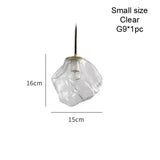 Ice Crystal Pendant Lamp Nordic Minimalism Bedside Restaurant Mirror Front Atmosphere Droplight Glass Stone Ceiling Chandelier