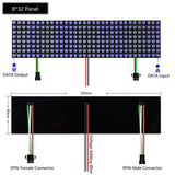 RGB LED Digital Flexible Individually Addressable Panel Light Strip WS2812 8x8 16x16 8x32 Module Matrix Screen 5V