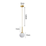 Modern simple Coppery Restaurant Pendant light luxury Bedside Nordic designer Creative personalized Acrylic ball G9 Hanging lamp