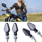 High Efficiency Motorcycle LED Turn Signal Lights (1 Pair) - 1200 Lumens Warm Yellow Blinker Indicators, Waterproof IP67 Universal Fit