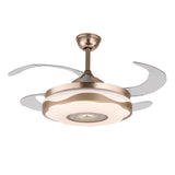 LED Ceiling Fan Light Chandelier 4 Retractable Blade + Remote Control
