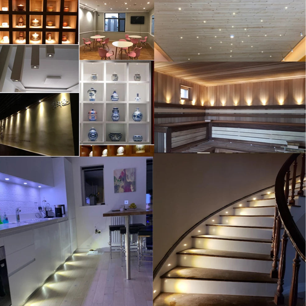 Indoor LED Mini Downlight 3W 1W Dimmable Recessed Down Light DC12V Aluminium Ceiling spot Lamp Under Bedroom Cabinet Spotlight