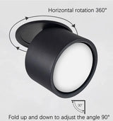 Dimmable LED Downlights Anti-glare Folding Rotation Recessed Ceiling Lamp 9W 12W 15W 20W 110V 220V Driver COB LED Spot Lights