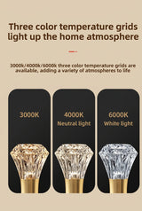 Acrylic Crystal Mini Pendant Light 2pcs - E27/E14 LED Fairy Lamp for Bedroom & Kitchen, Warm White/Cold White, 110V-220V